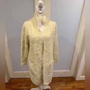 Vintage Holly Bracken Fuzzy Cream Cardigan